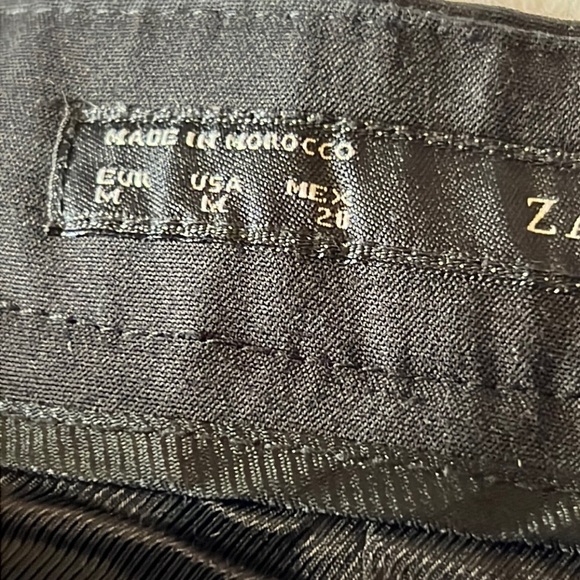 ZARA Basic Marble Asymmetric Zip Moto Mini Skirt Size Medium - Picture 11 of 15